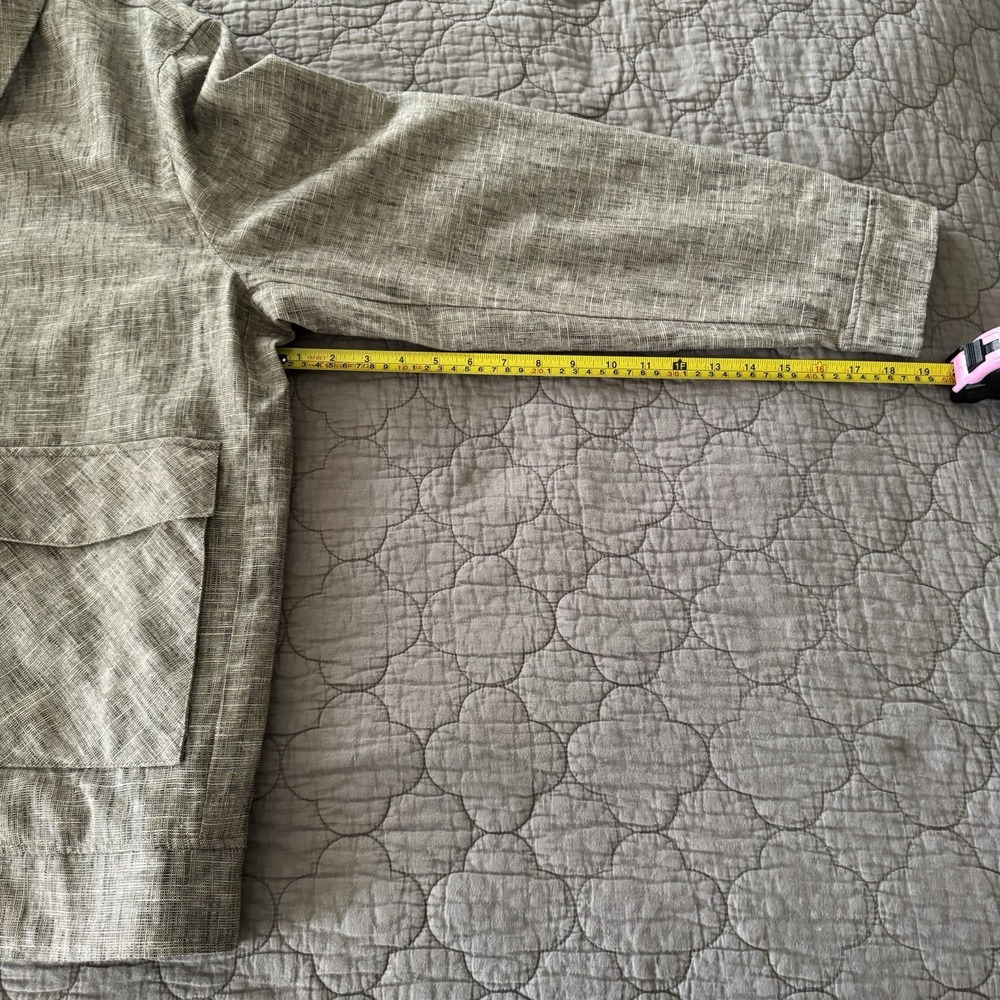 Men's Tasso Elba Brown Linen Cotton Blend Full Zip Size XXL Jacket - Picture 14 of 15
